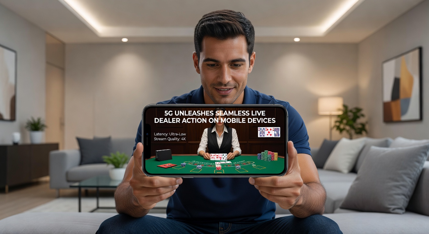 Live-Dealer-Blackjack auf Tablet mit 5G-Signal und stabiler HD-Übertragung