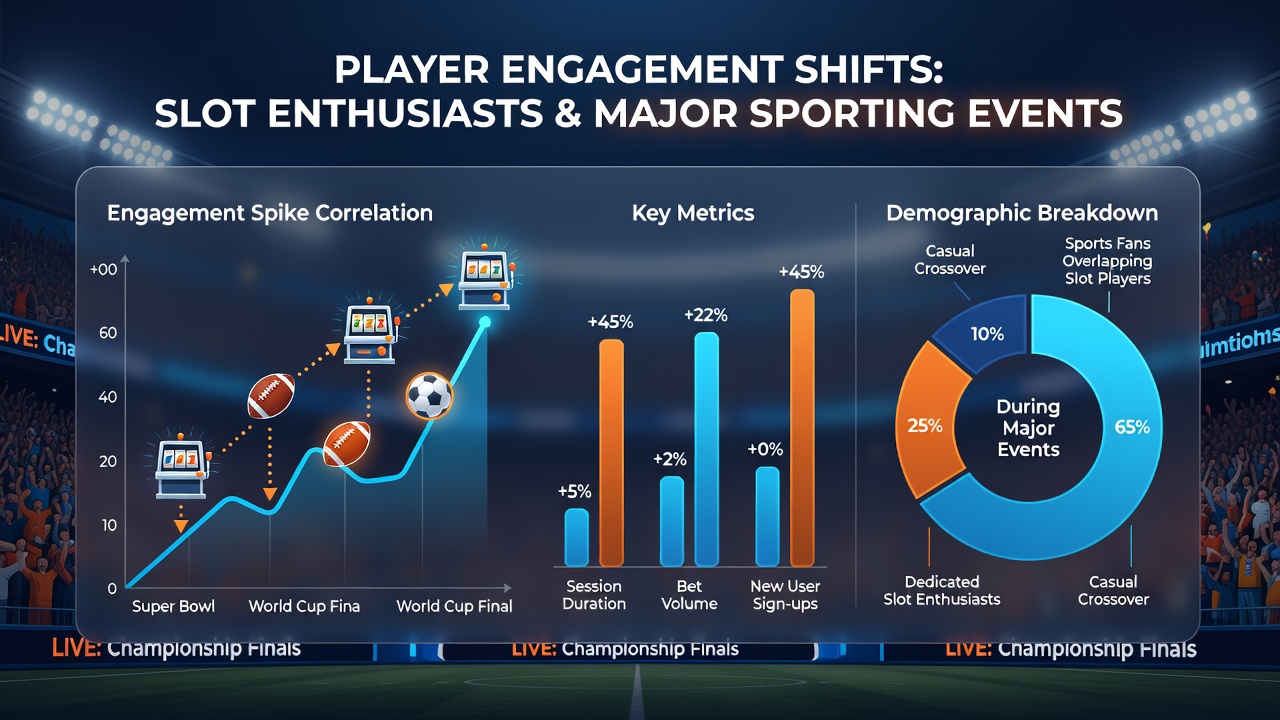 Datenvisualisierung zu Engagement-Metriken bei Slots und Sportevents